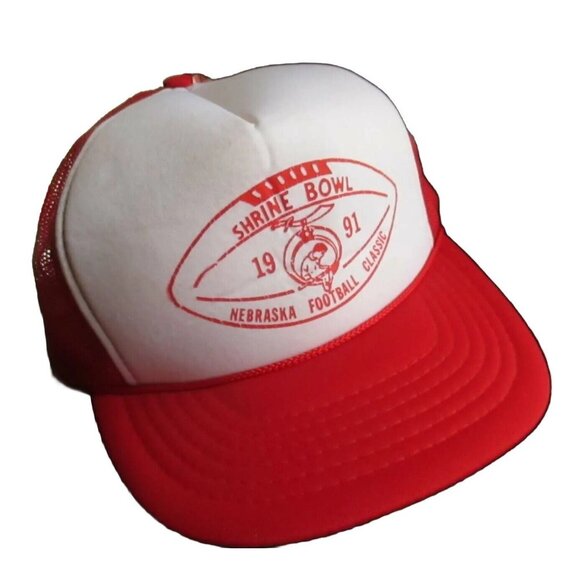 MASONIC SHRINER trucker Skater Cap NOS True Vtg 90s 1991 NEBRASKA FOOTBALL OSFA - Picture 2 of 5